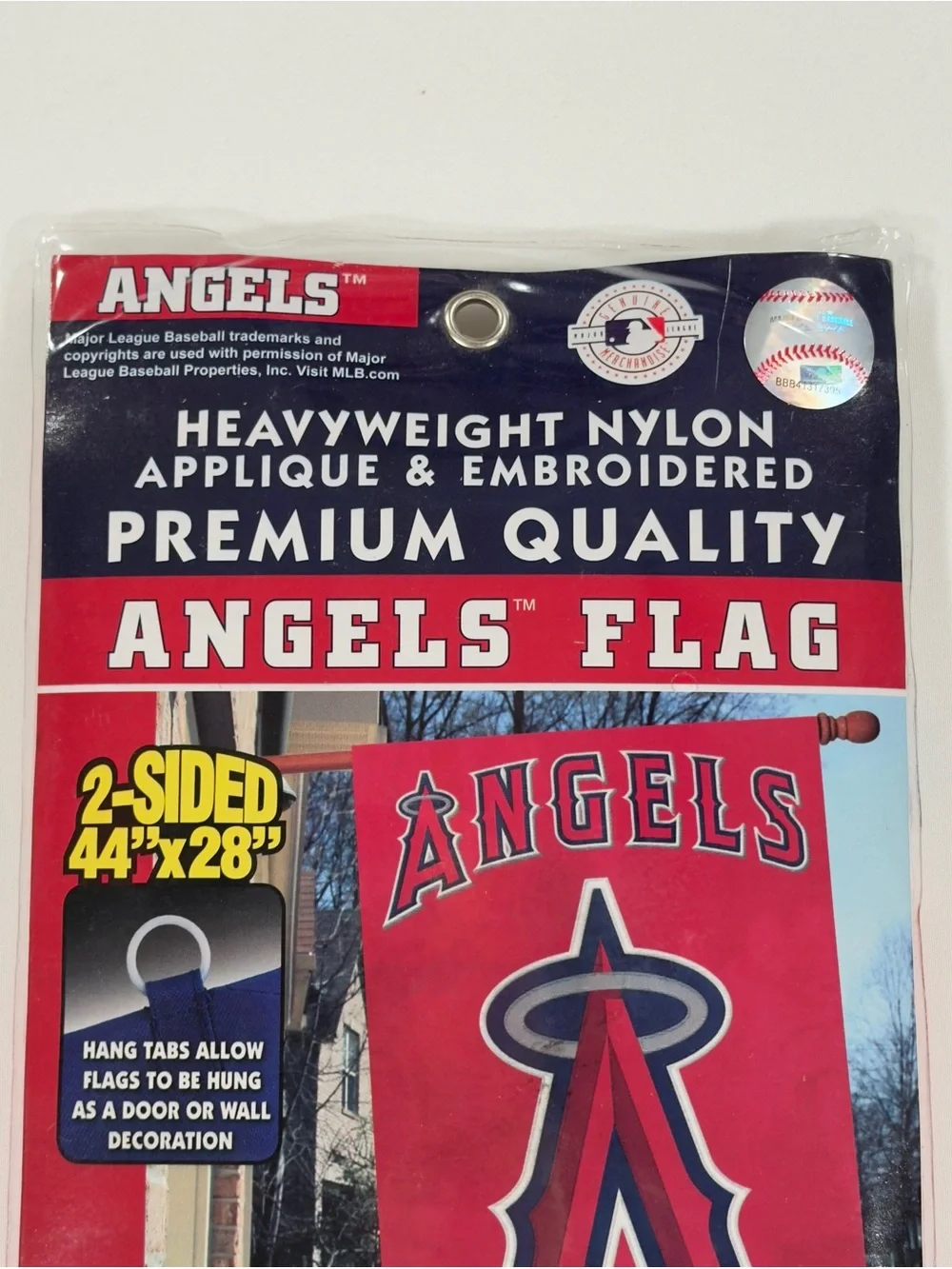 Los Angeles Angels MLB Flag Banner 44x28 2-Sided Applique Genuine Merchandise